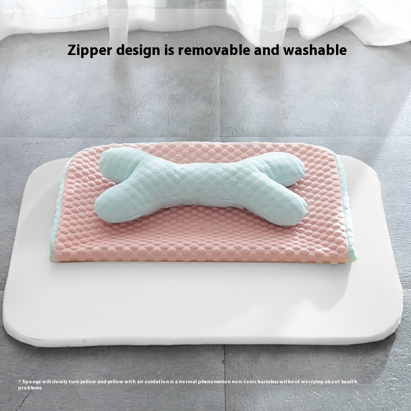Cooling Pet Mat – Breathable Dog & Cat Summer Sleeping Cushion