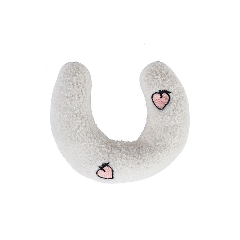 U-Shaped Pet Pillow Bed – Plush Cat & Small Dog Comfort Cushion