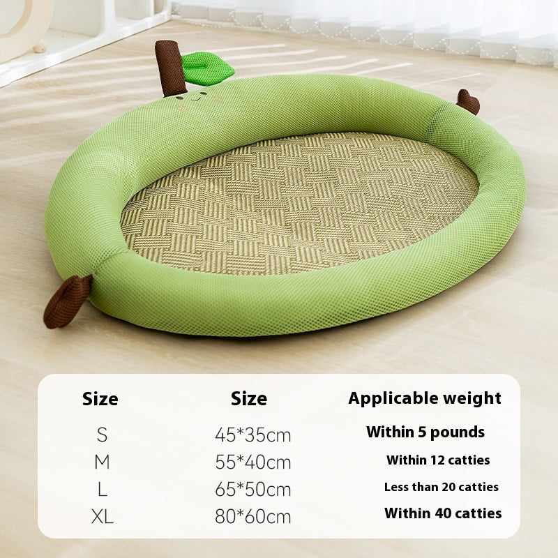 Cooling Dog Bed Breathable Pet Mat – Soft PP Cotton Washable Summer Cooling Bed for Dogs & Cats