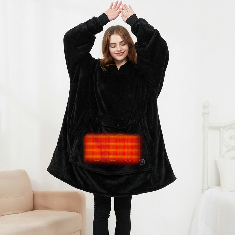 USB Heated Oversized Hoodie Blanket