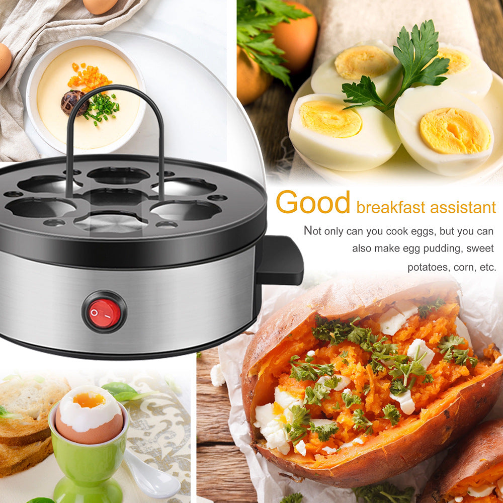 Mini Electric Egg Cooker & Steamer – Multifunction Breakfast Maker with Auto Shut-Off for Boiled, Poached & Steamed Eggs