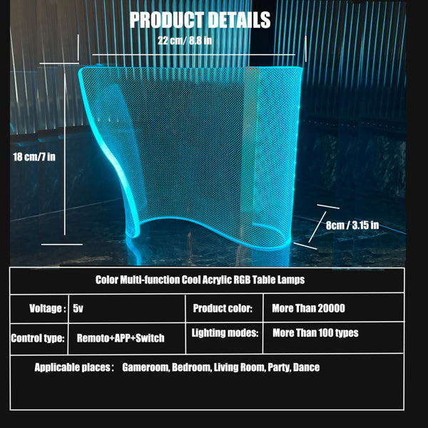 RGB Curved Gaming Desk Lamp – Smart App Controlled Ambient RGB Lighting for Gaming Desk Setup