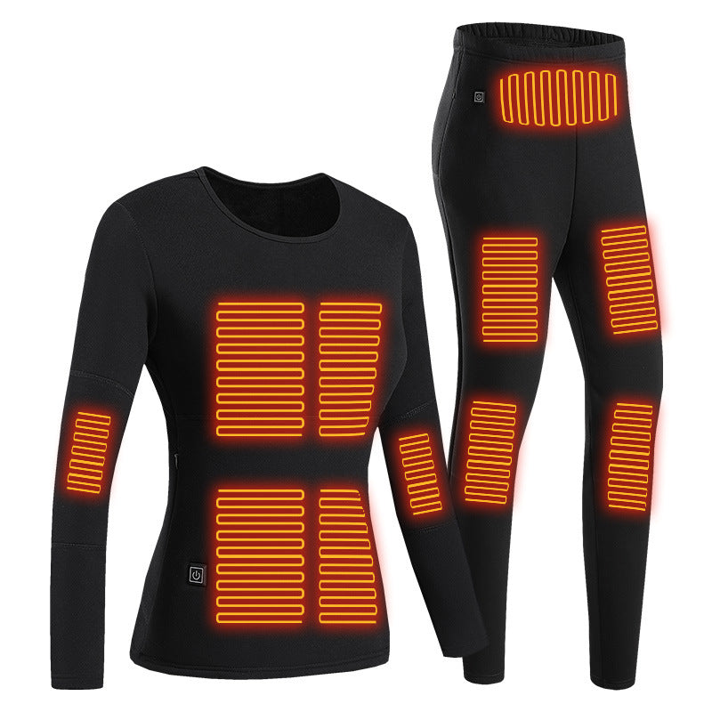USB Heated Long Johns Suit – Tech Thermal Base Layer with USB Power Warmth