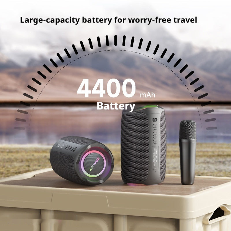 Portable Bluetooth Speaker & Wireless Karaoke Mic System
