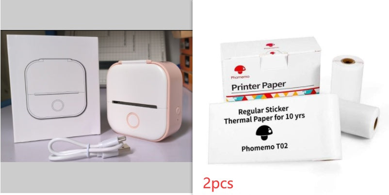 Portable Mini Thermal Label Printer – Bluetooth-Compatible Home & Student Photo Printer for Price Tags & Labels