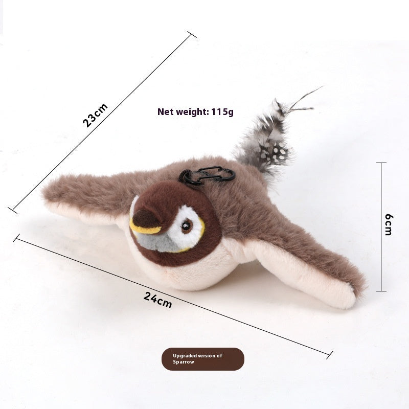 Interactive Flapping Bird Cat Toy – USB Rechargeable Realistic Chirping Pet Toy for Indoor Cats