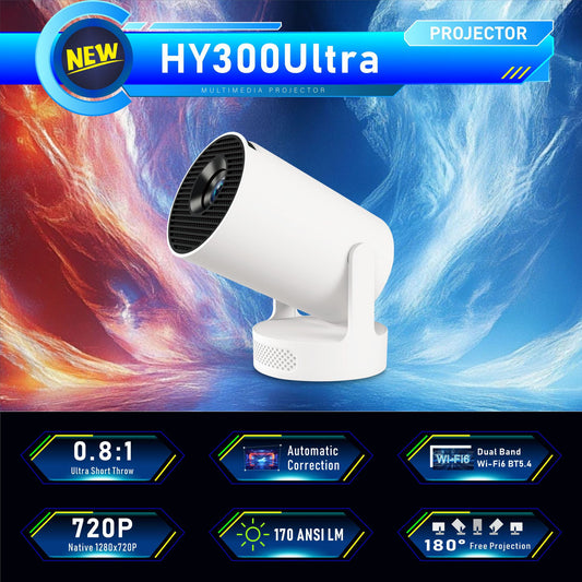 HY300 Ultra HD Mini Projector – Portable 4K WiFi Smart Home Theater