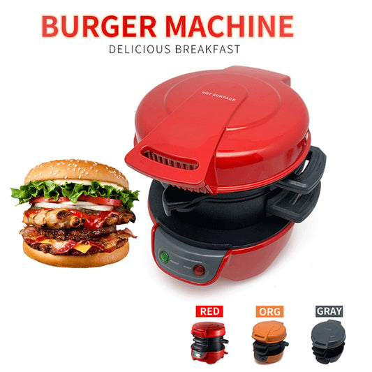 3-in-1 Breakfast Sandwich Maker & Waffle Iron with Egg Cooker Ring – Multifunction Electric Breakfast Machine for Quick Meals
