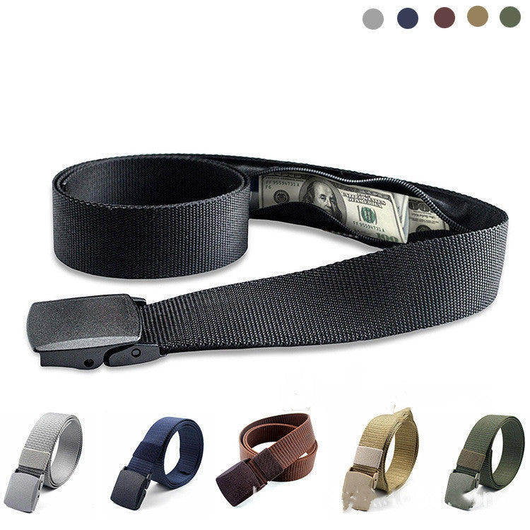 Anti-Theft Belt with Concealed Storage Pocket