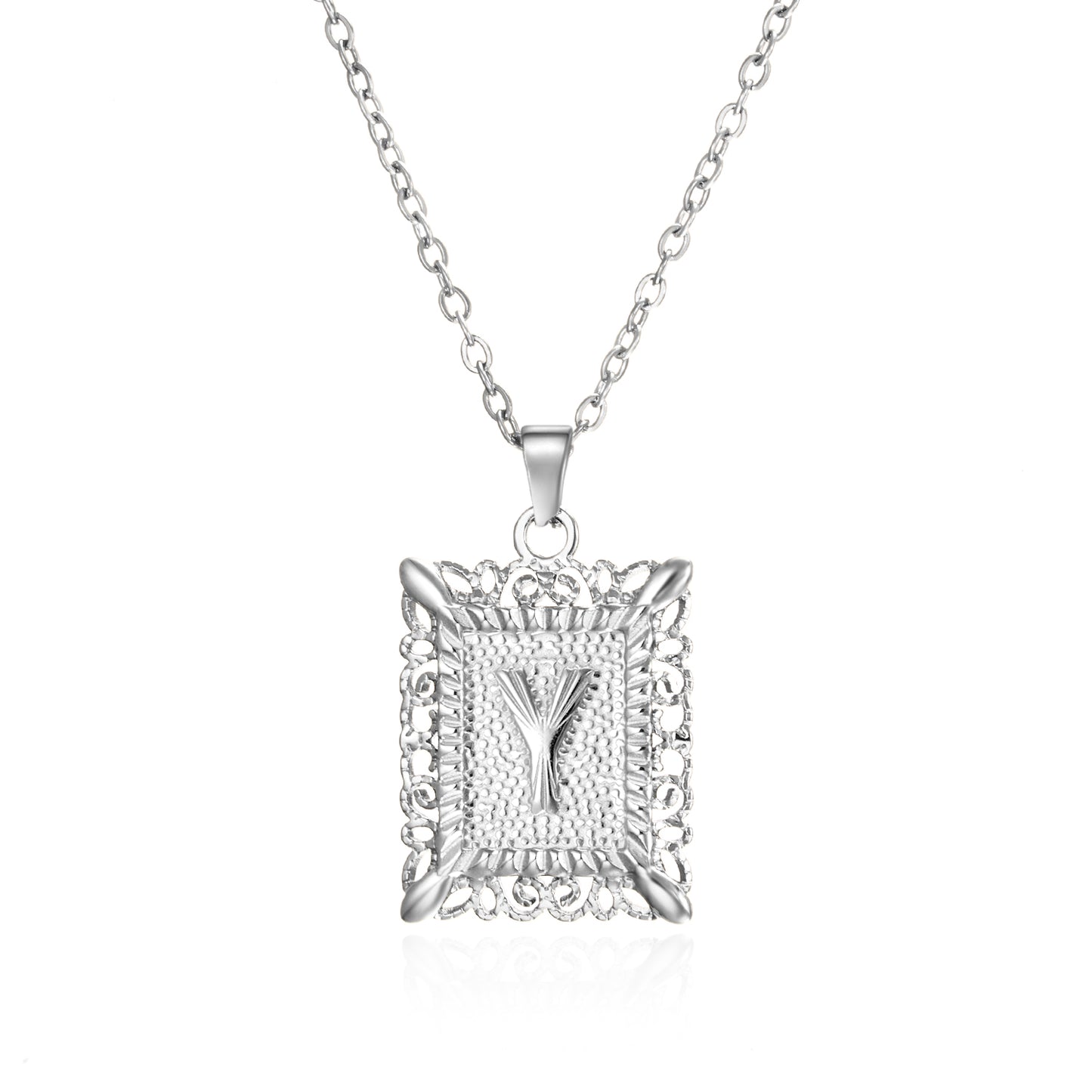 Stainless Steel Gold/Silver Personalized Initial Letter Alphabet Necklace