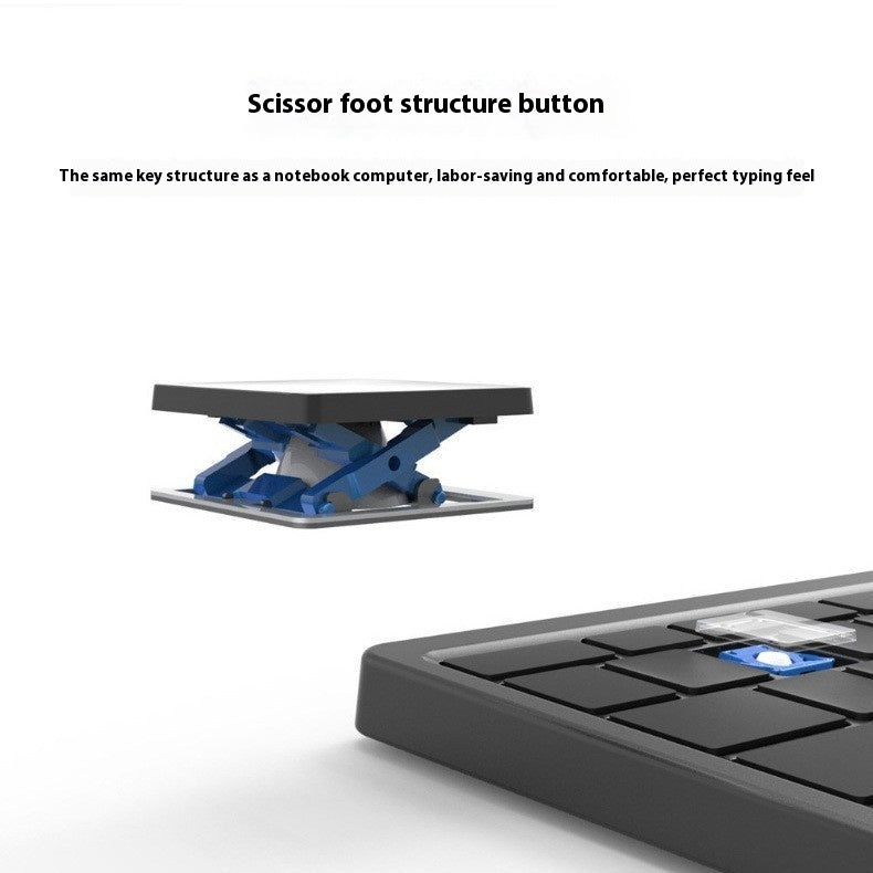 Three-in-One Wireless Bluetooth Keyboard with Built-In Touchpad & Stand