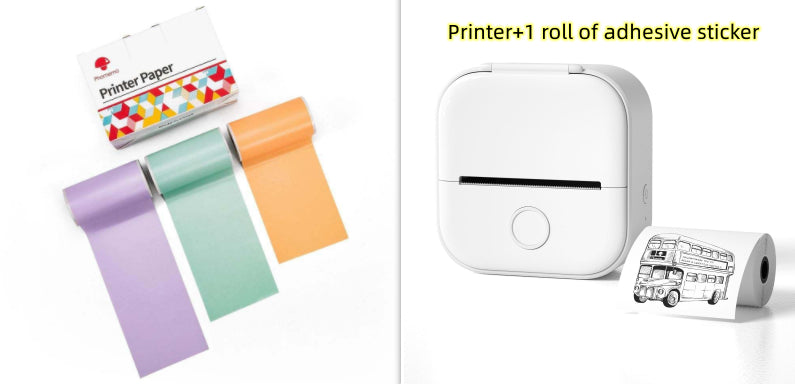 Portable Mini Thermal Label Printer – Bluetooth-Compatible Home & Student Photo Printer for Price Tags & Labels