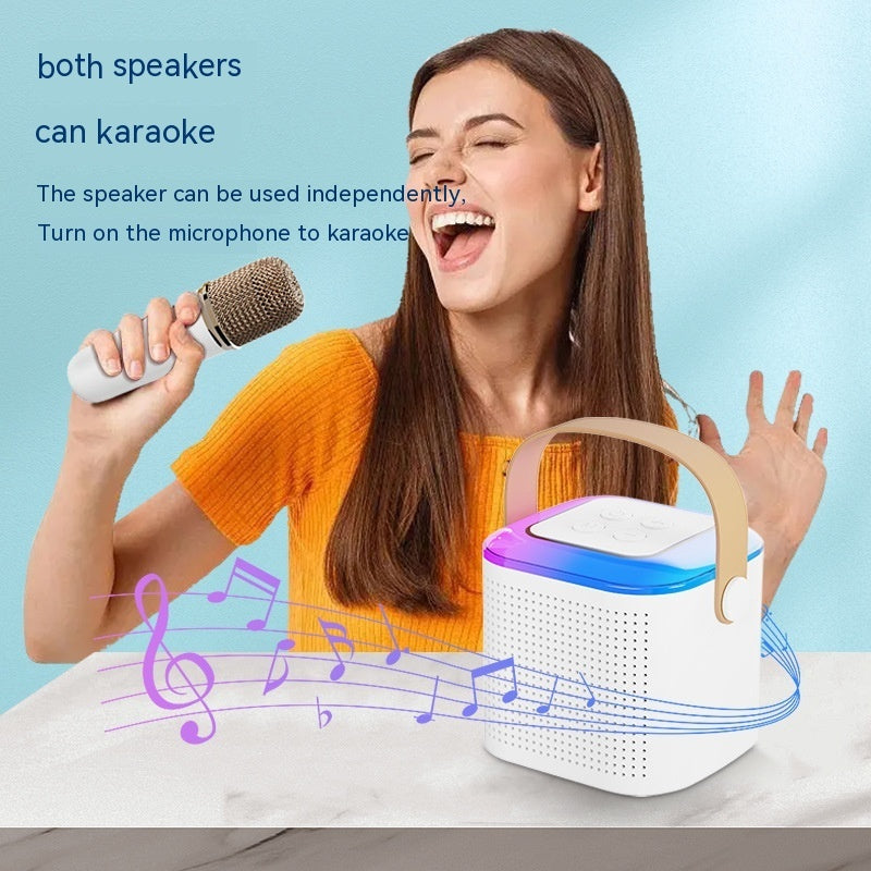 2-Mic Bluetooth Karaoke Speaker with Light Show