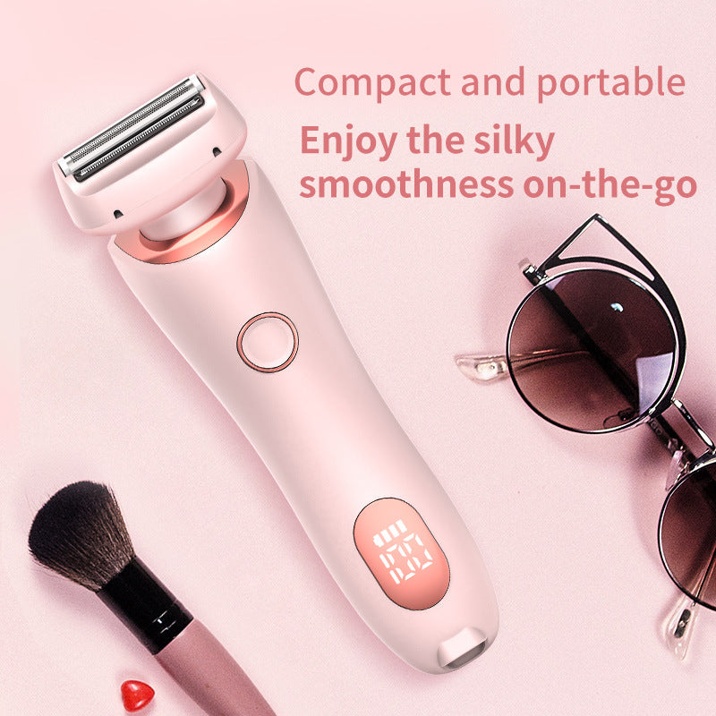 2-in-1 USB Rechargeable Women’s Epilator & Electric Trimmer – Painless Hair Removal Razor for Face, Legs, Bikini & Underarms