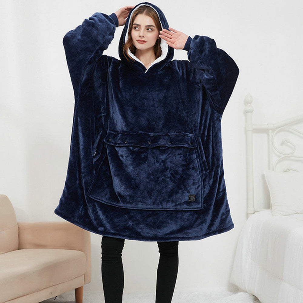 USB Heated Oversized Hoodie Blanket