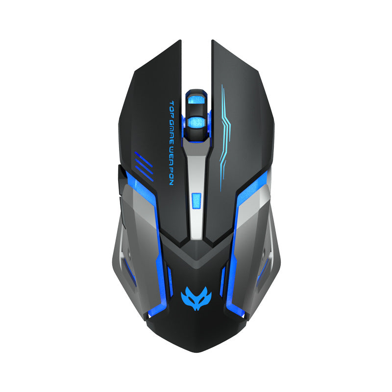 Wireless Silent Gaming Mouse with RGB Lighting – Rechargeable 2.4G Ergonomic USB Mouse for PC, Laptop & Office Use