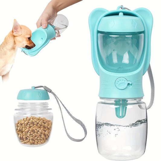 Travel-Ready Dog Water Bottle & Food Container
