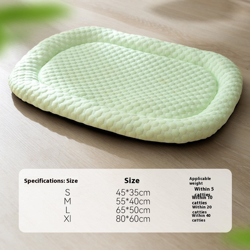 Cooling Dog Bed Breathable Pet Mat – Soft PP Cotton Washable Summer Cooling Bed for Dogs & Cats