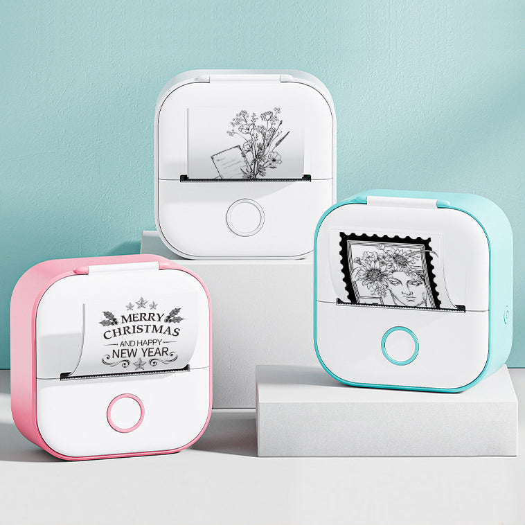 Portable Mini Thermal Label Printer – Bluetooth-Compatible Home & Student Photo Printer for Price Tags & Labels