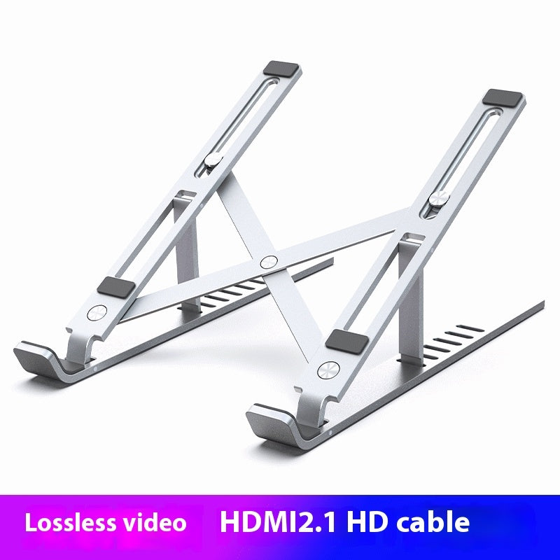 Ergonomic Aluminum Laptop Cooling Stand – Adjustable Desk Riser with Heat Dissipation Design