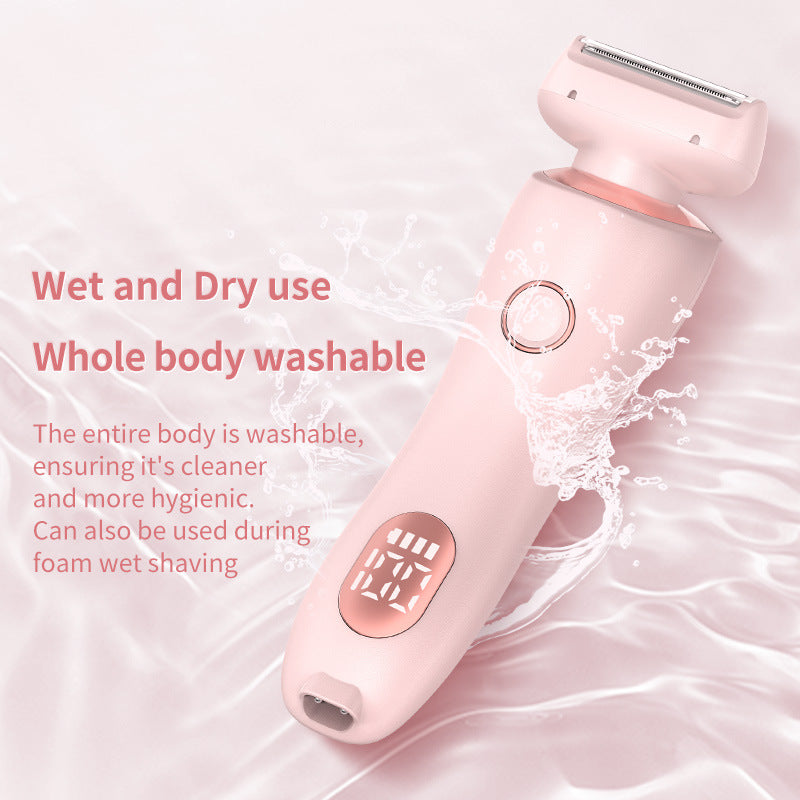 2-in-1 USB Rechargeable Women’s Epilator & Electric Trimmer – Painless Hair Removal Razor for Face, Legs, Bikini & Underarms