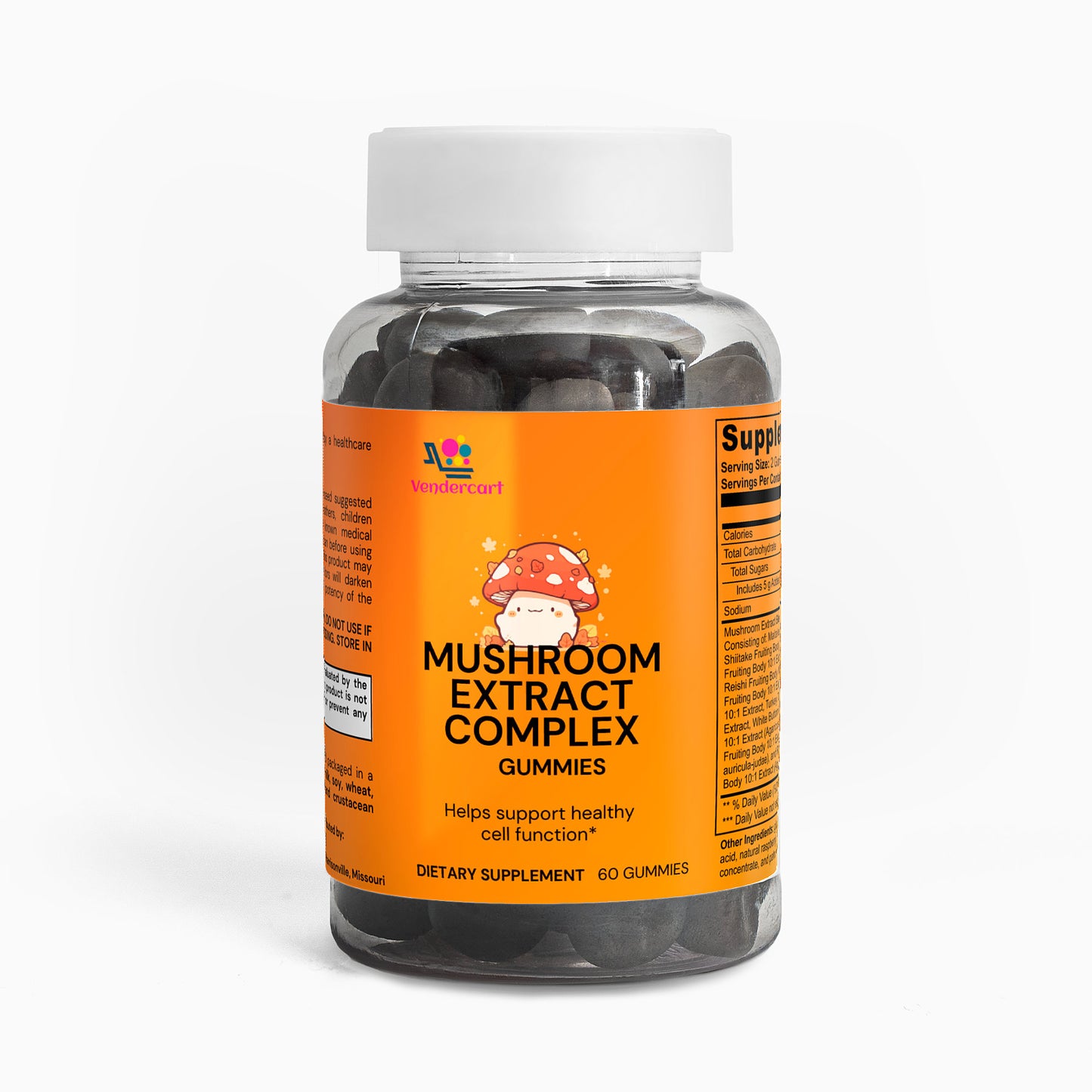 Raspberry Mushroom Extract Gummies — Cognitive, Immune & Energy Wellness Blend