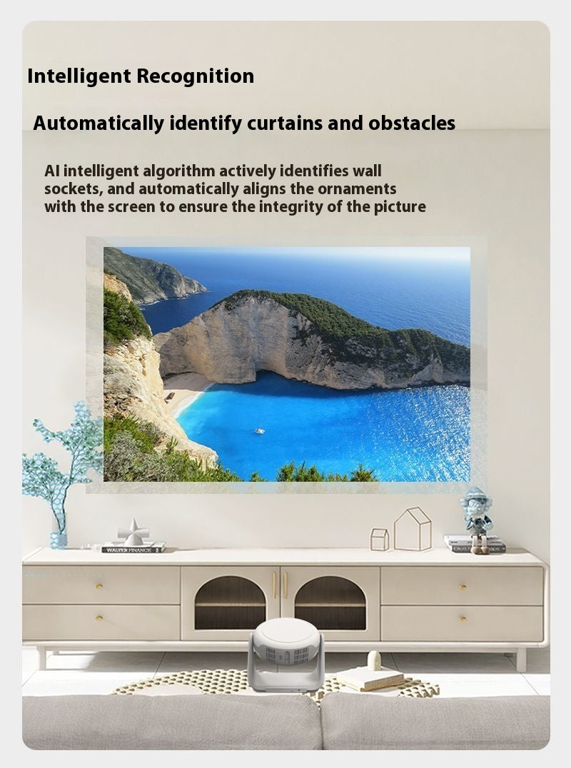 4K Smart Projector with 5G WiFi & Voice Control – Full HD Home Theater Wall Projector with Auto Focus