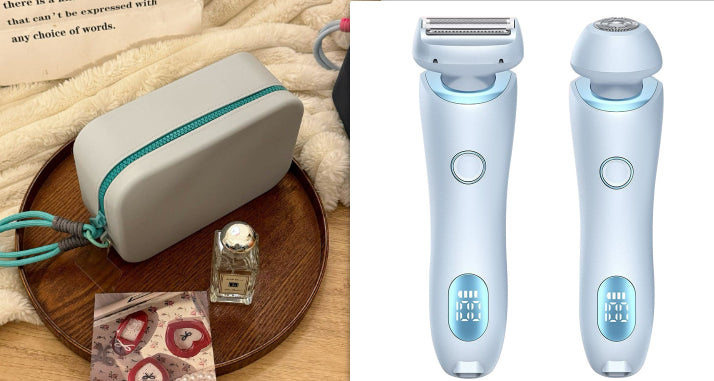 2-in-1 USB Rechargeable Women’s Epilator & Electric Trimmer – Painless Hair Removal Razor for Face, Legs, Bikini & Underarms