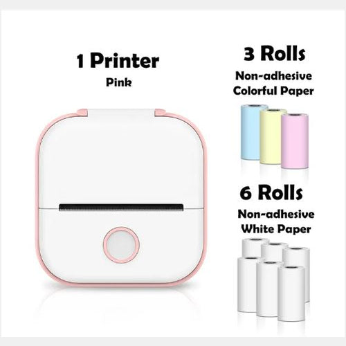 Portable Mini Thermal Label Printer – Bluetooth-Compatible Home & Student Photo Printer for Price Tags & Labels