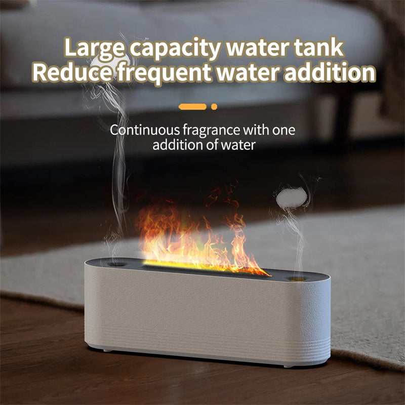 Flame Air Humidifier and LED Aroma Diffuser for Home Decor