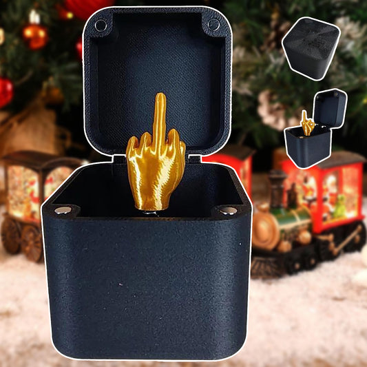 Funny Middle Finger Prank Gift Box – Novelty Desk Ornament & Gag Present