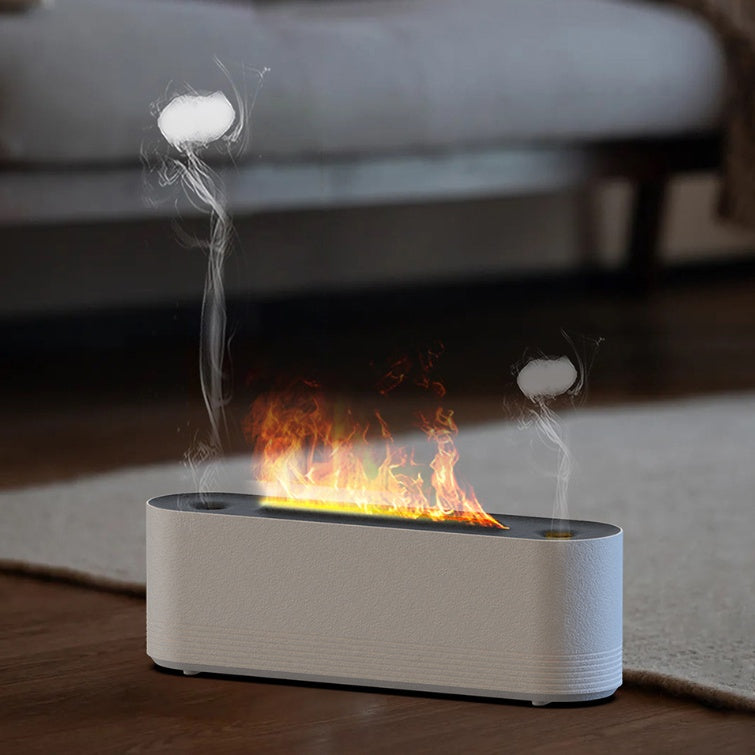 Flame Air Humidifier and LED Aroma Diffuser for Home Decor