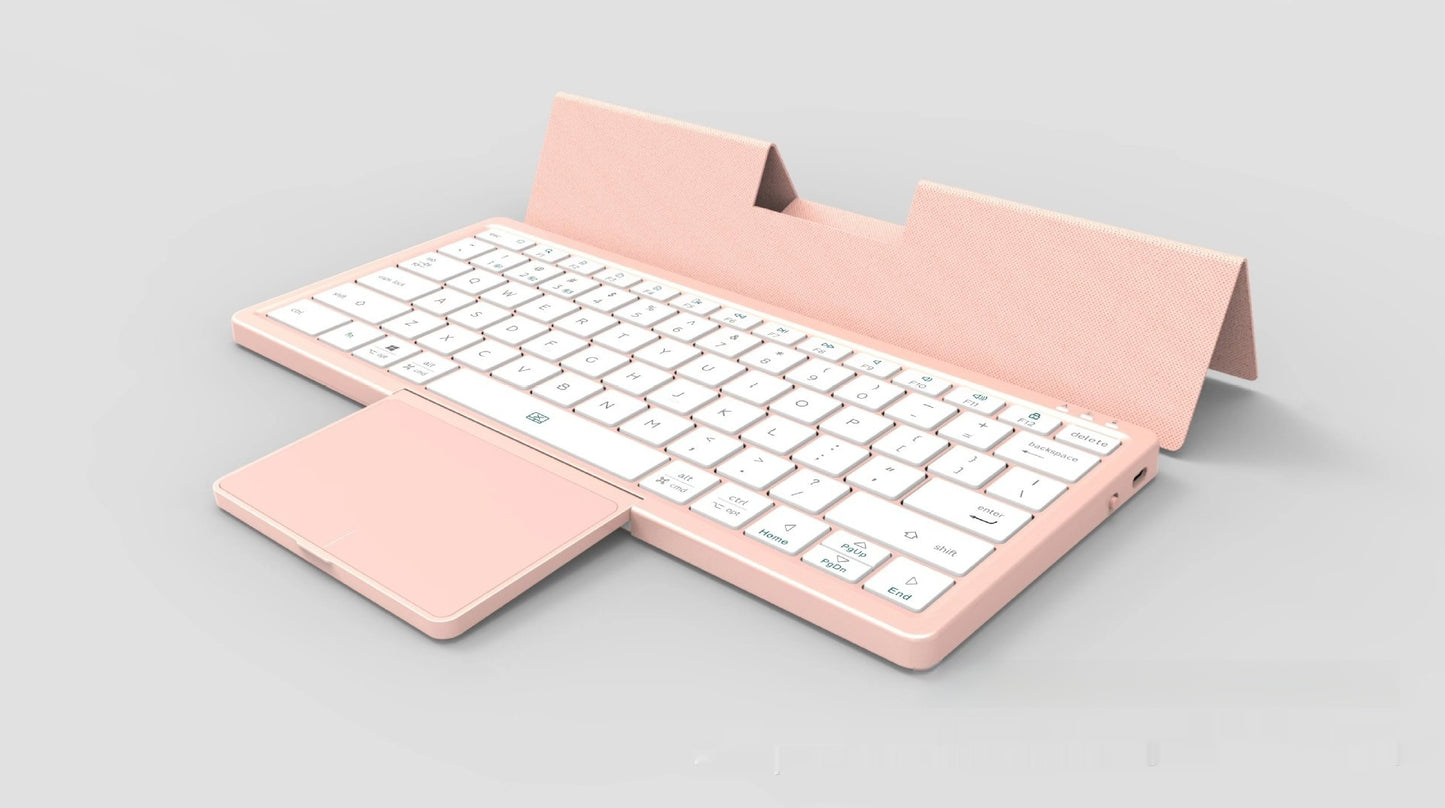Three-in-One Wireless Bluetooth Keyboard with Built-In Touchpad & Stand