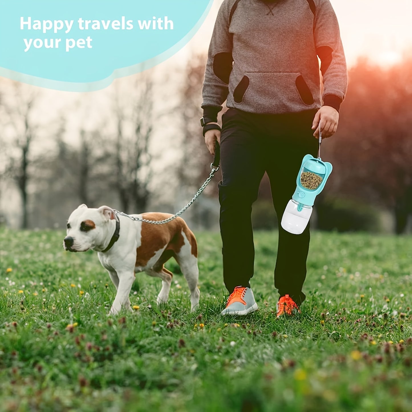Travel-Ready Dog Water Bottle & Food Container