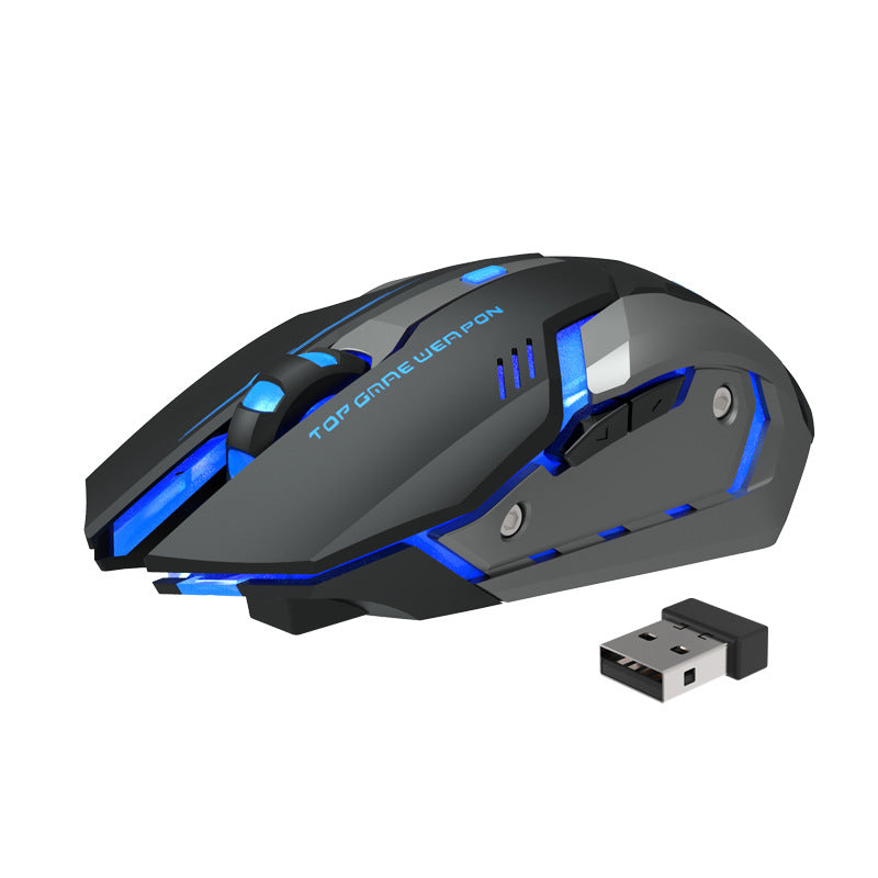 Wireless Silent Gaming Mouse with RGB Lighting – Rechargeable 2.4G Ergonomic USB Mouse for PC, Laptop & Office Use