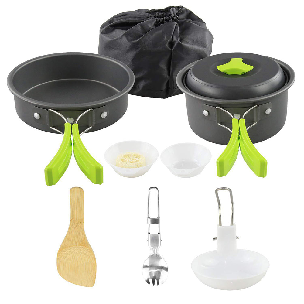 Camping Cookware Kit – Anodized Aluminum Outdoor Cooking Set