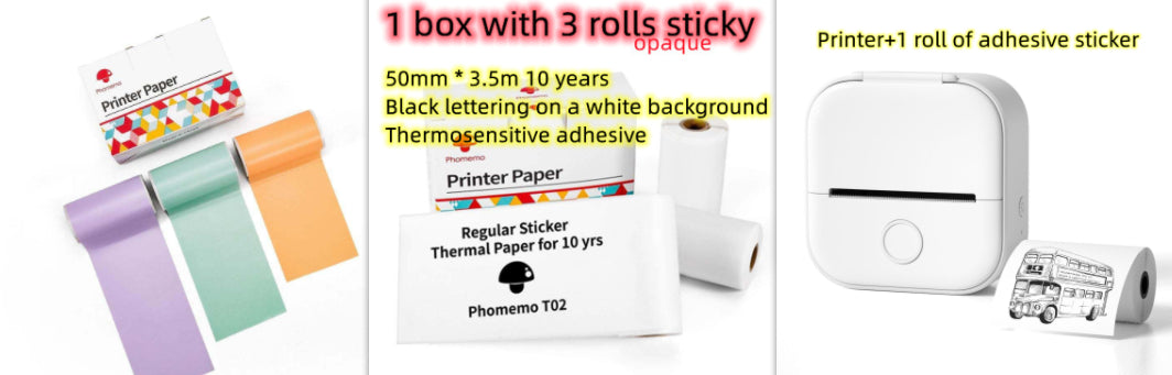 Portable Mini Thermal Label Printer – Bluetooth-Compatible Home & Student Photo Printer for Price Tags & Labels
