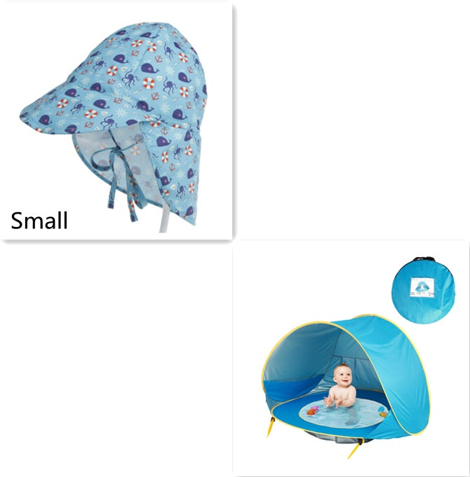 Portable Baby Beach Tent with UV Protection & Mini Splash Pool for Toddlers