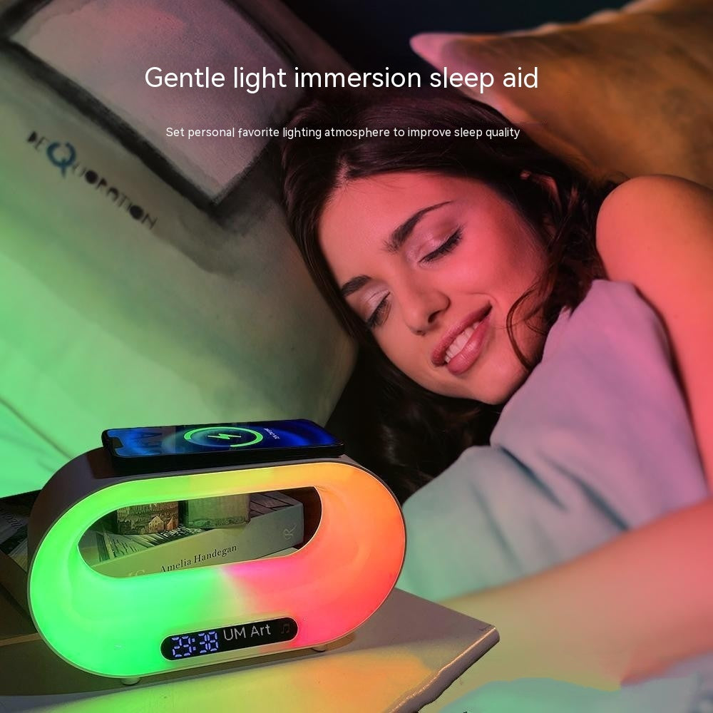 Smart RGB Desk Lamp with Wireless Charger – App Controlled LED Desk Light with Alarm Clock