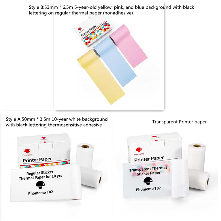 Portable Mini Thermal Label Printer – Bluetooth-Compatible Home & Student Photo Printer for Price Tags & Labels