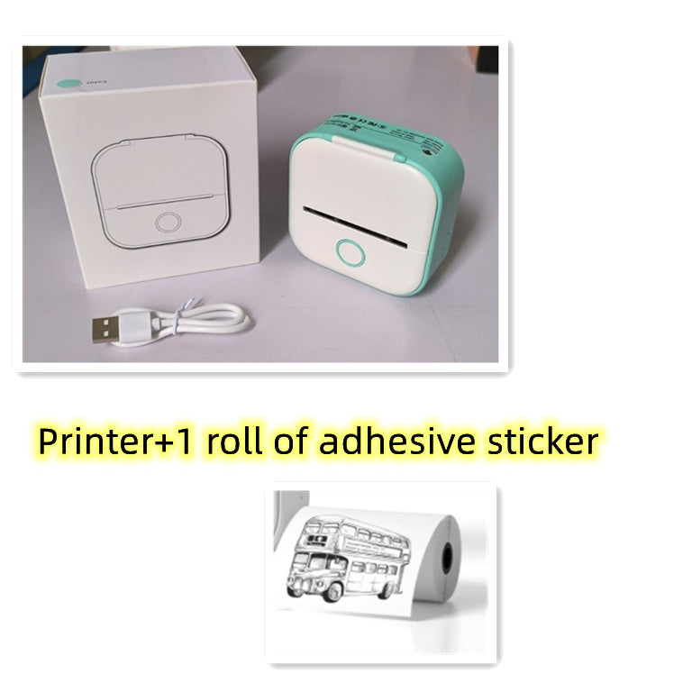 Portable Mini Thermal Label Printer – Bluetooth-Compatible Home & Student Photo Printer for Price Tags & Labels
