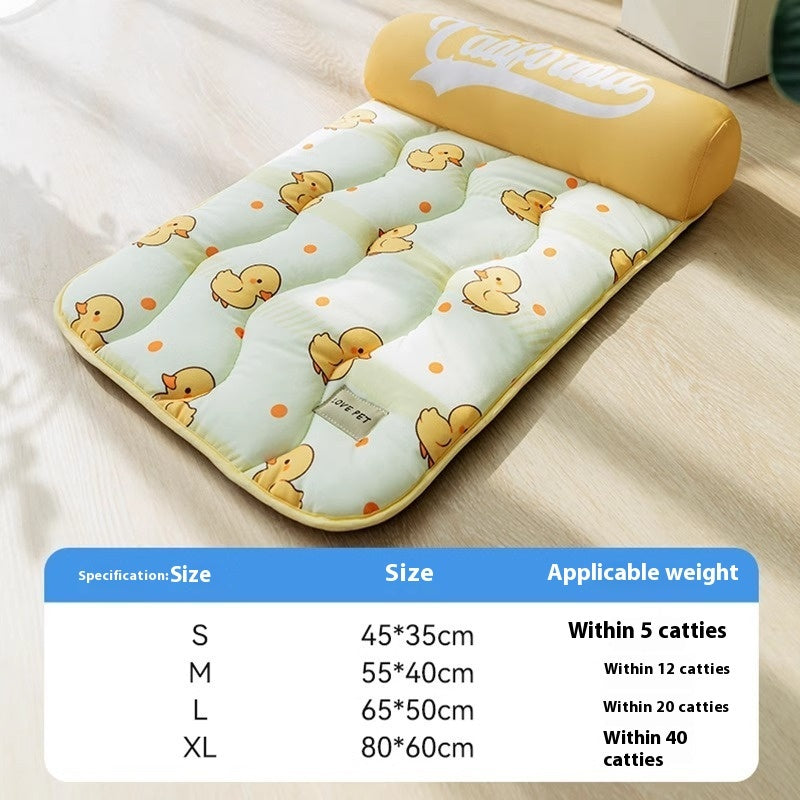 Cooling Dog Bed Breathable Pet Mat – Soft PP Cotton Washable Summer Cooling Bed for Dogs & Cats