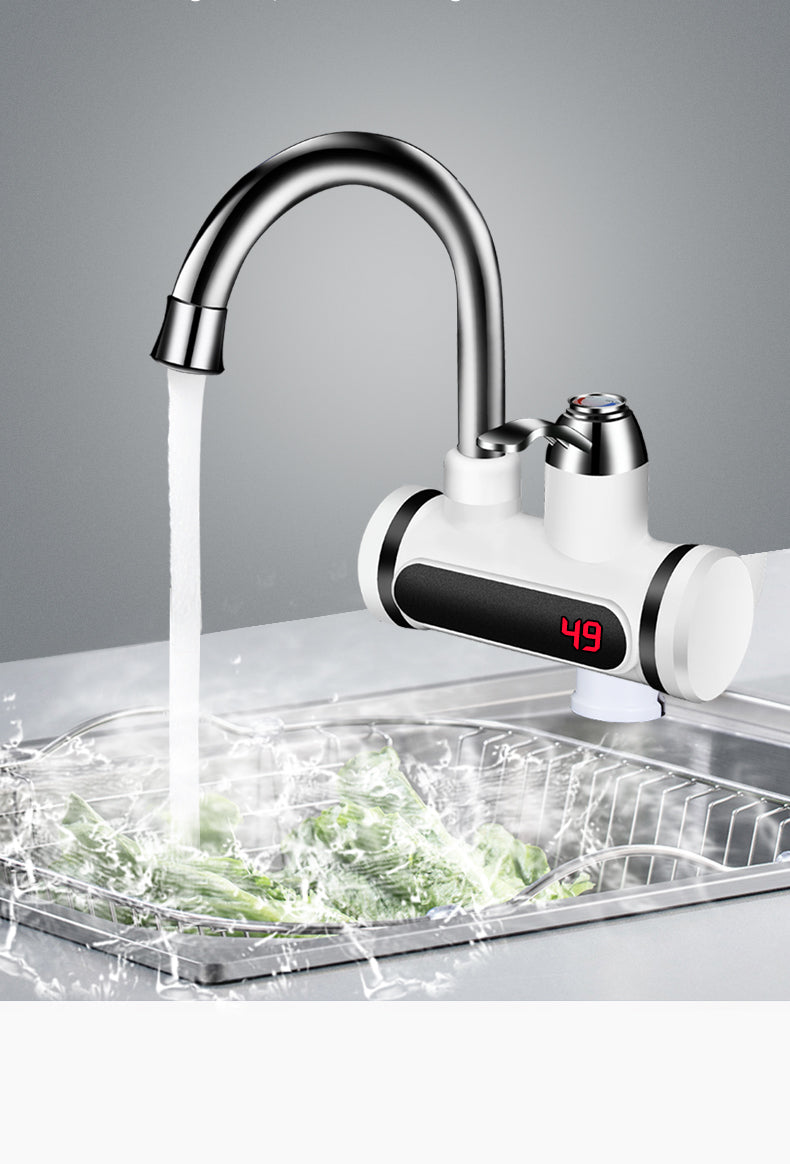 Instant Electric Hot Water Faucet with LED Temperature Display – Tankless Kitchen Tap Heater for Hot & Cold Water
