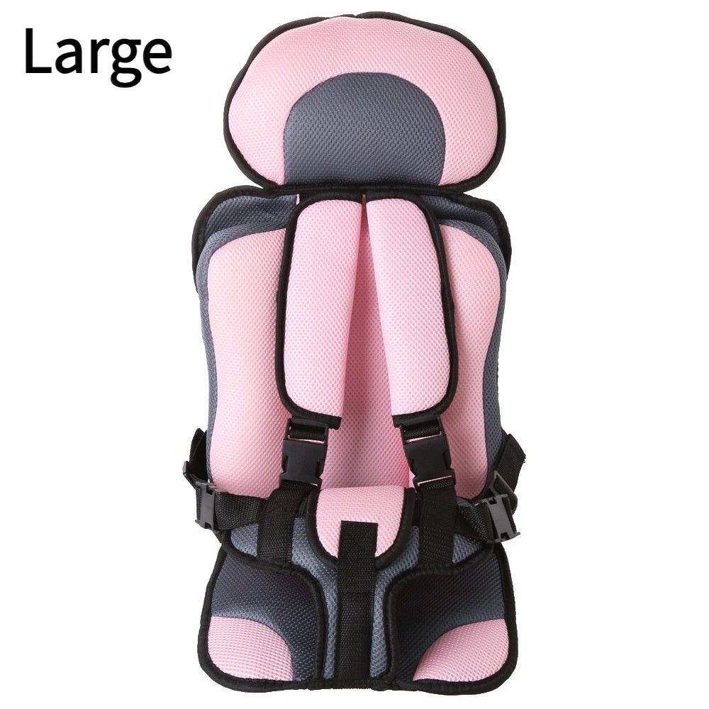 Portable Baby Safety Seat Pad with 5-Point Harness for Car & Stroller