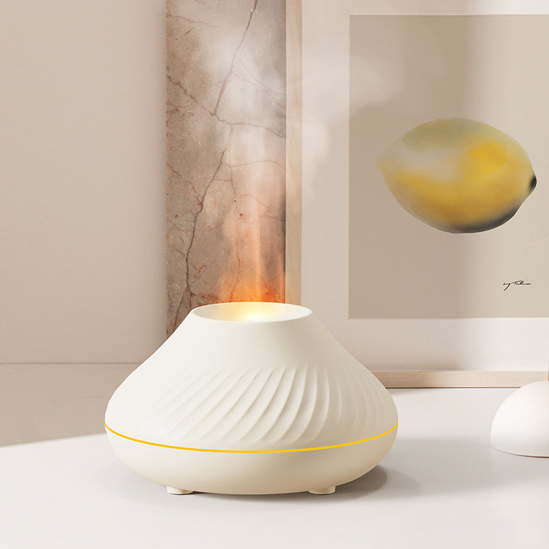 RGB Flame Humidifier – 3D Fire Effect Aroma Diffuser LED Gaming Room Decor with Mist & Ambient Lighting