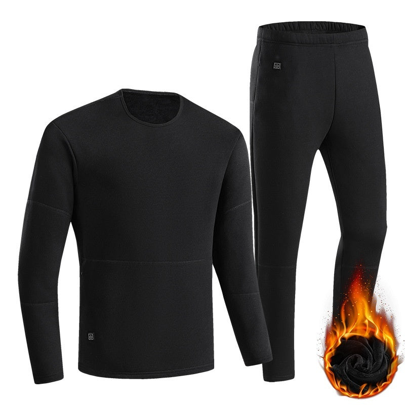 USB Heated Long Johns Suit – Tech Thermal Base Layer with USB Power Warmth