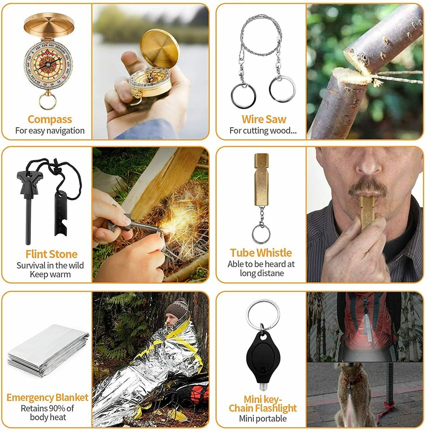 14-in-1 Outdoor Emergency Survival Kit – Tactical Gear Box Set