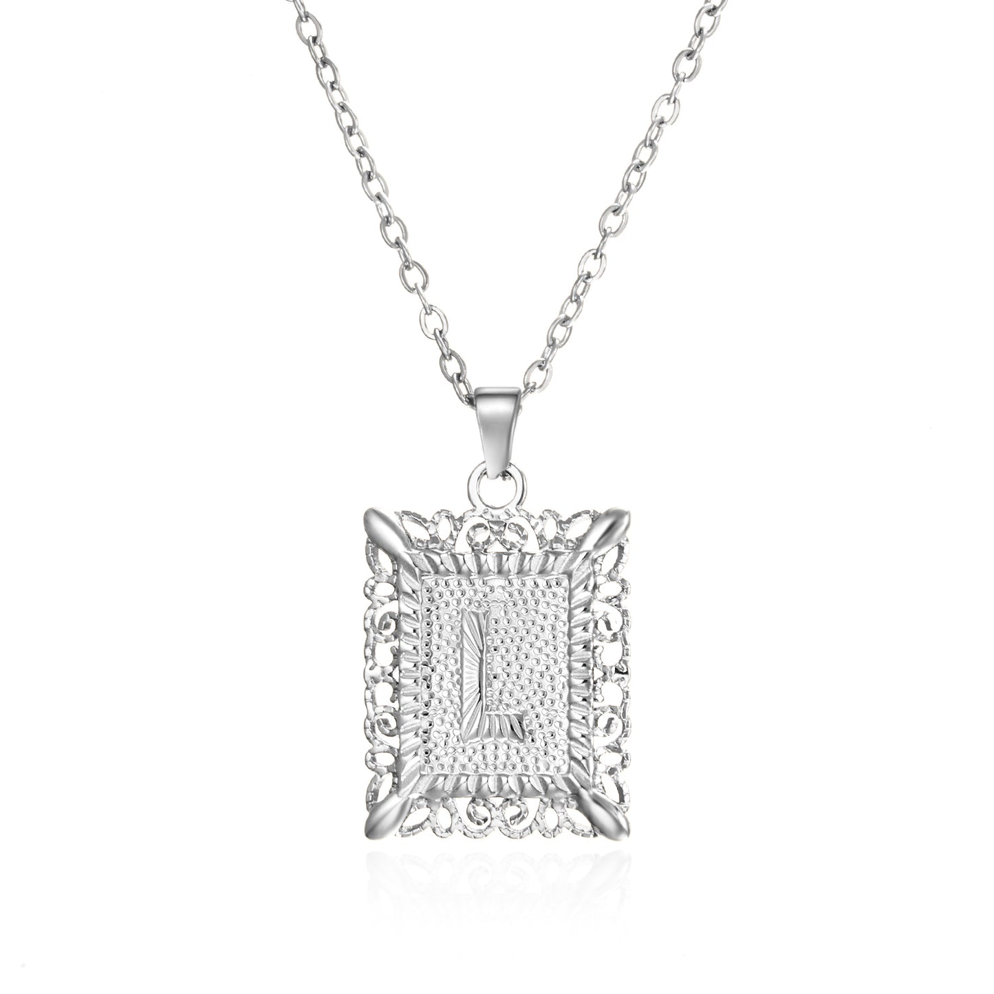 Stainless Steel Gold/Silver Personalized Initial Letter Alphabet Necklace