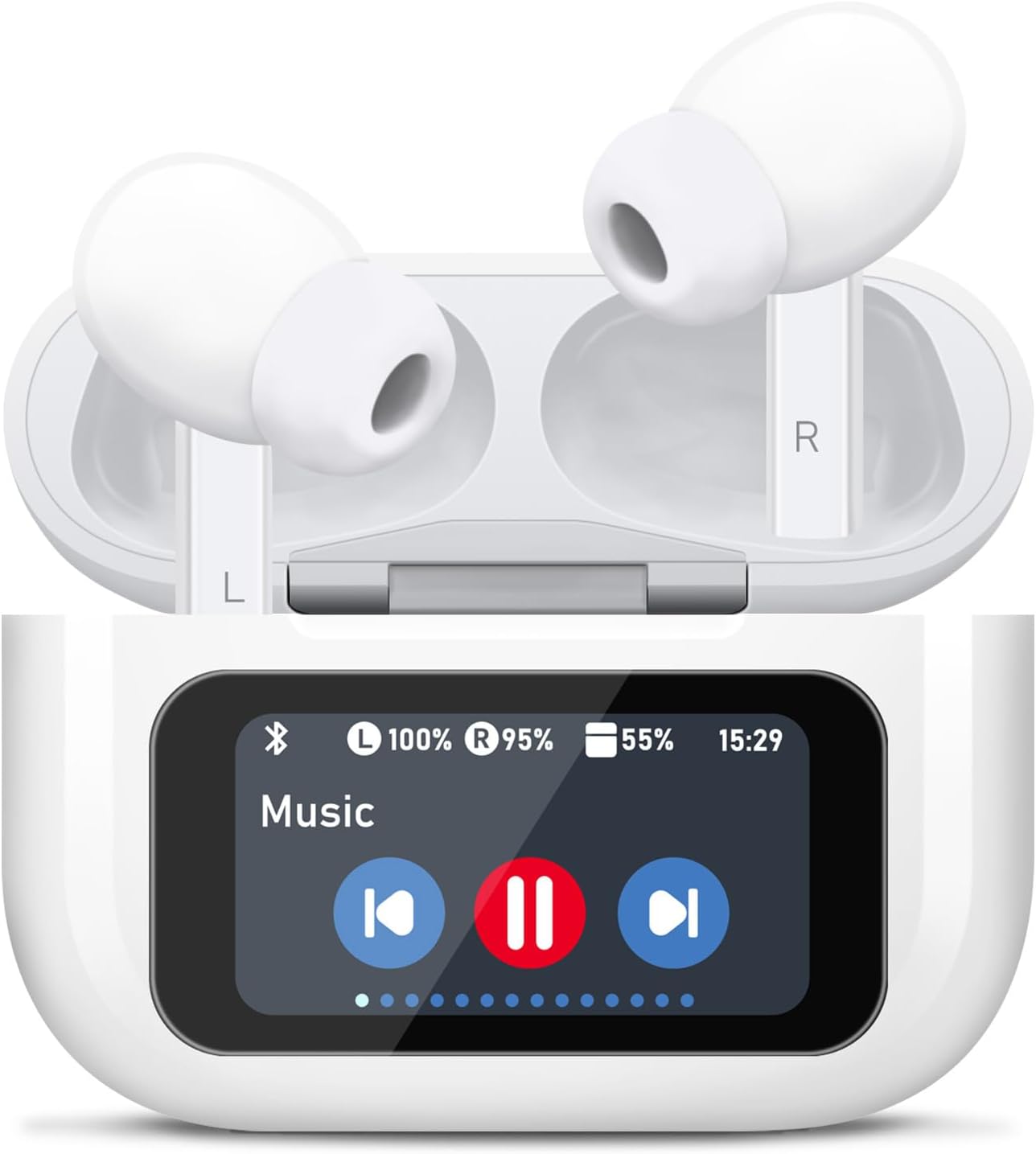 Wireless Bluetooth Earbuds with Noise-Cancelling & Touch Controls