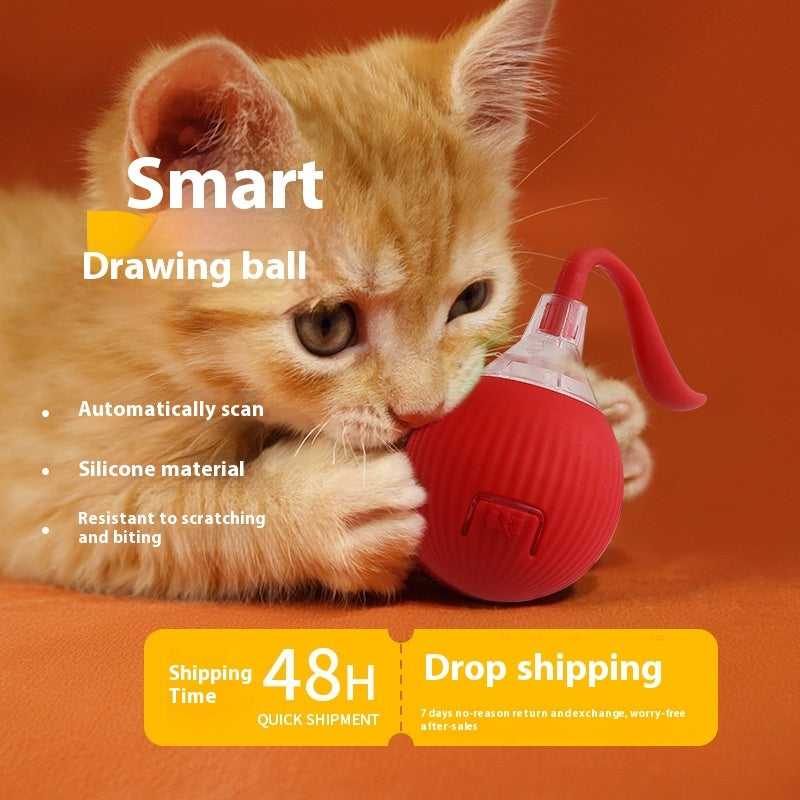 Interactive Super Drive Cat Toy Ball – Auto Rolling LED Pet Entertainment